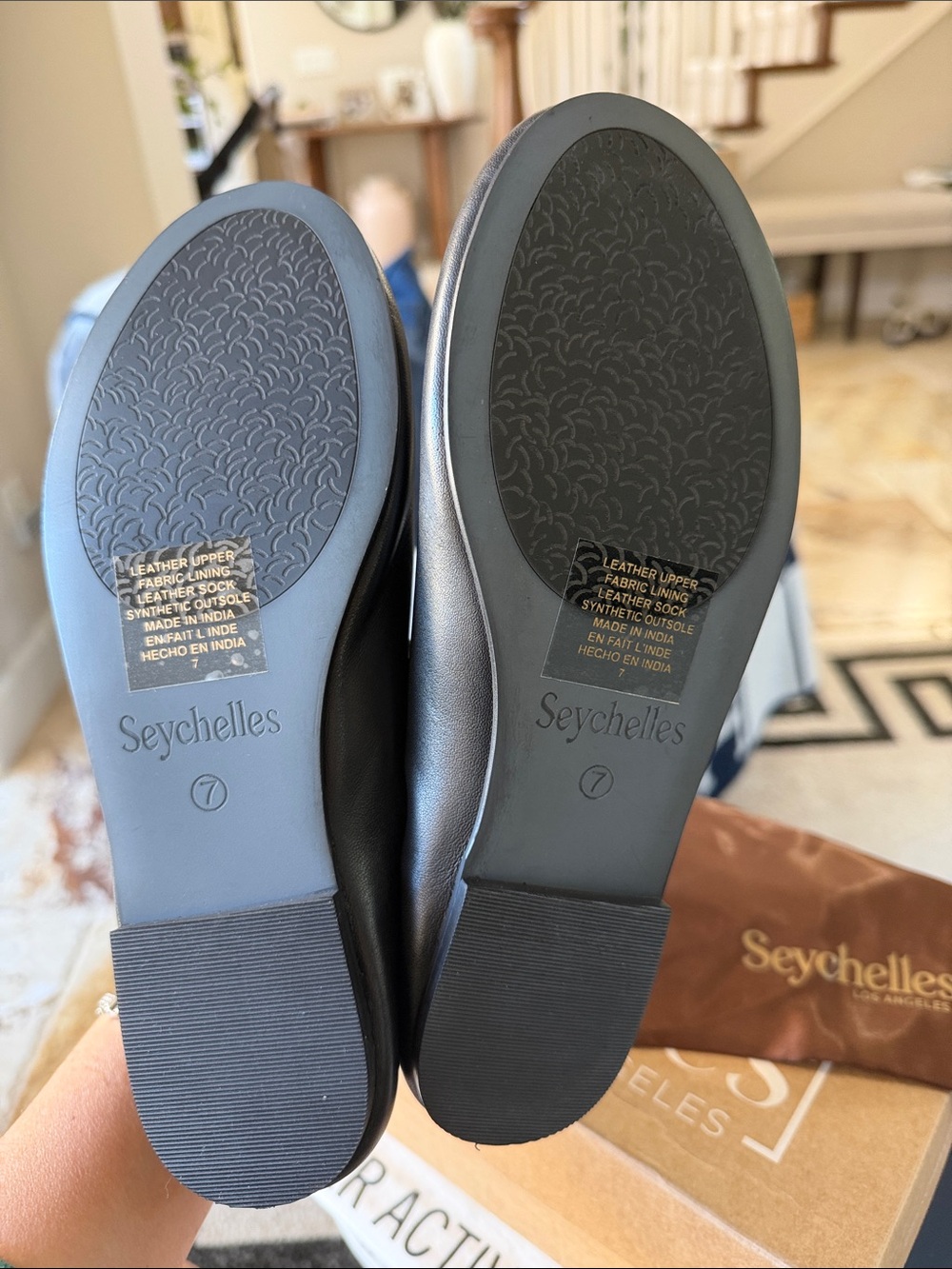 Seychelles Neon Moon Black Mary Jane Flats - Picture 4 of 5